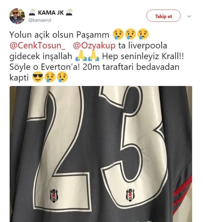 Cenk Tosuna ilginç veda: Yolun açık olsun paşam