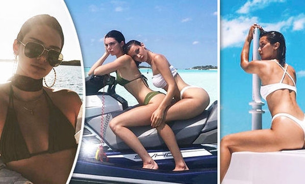 Kendall ve Bella sahilleri yakıyor!